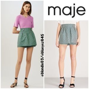 Maje Iden floral jacquard shorts skort 36/US 4
